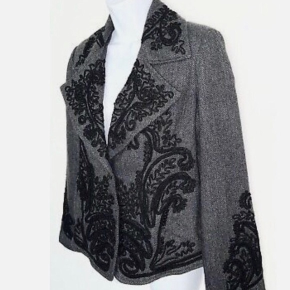 Soft Surroundings Jackets & Blazers - Western Inspired Soft Surroundings Eaton Manor Herringbone embr wool jacket